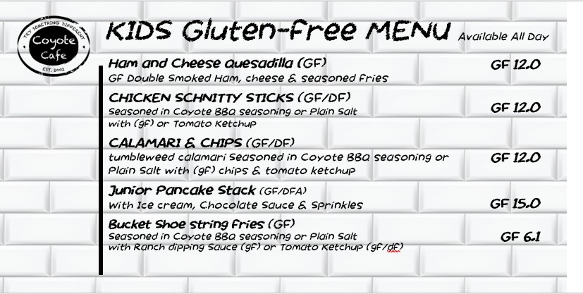 Coyote Catering Lunch menu Oct 23